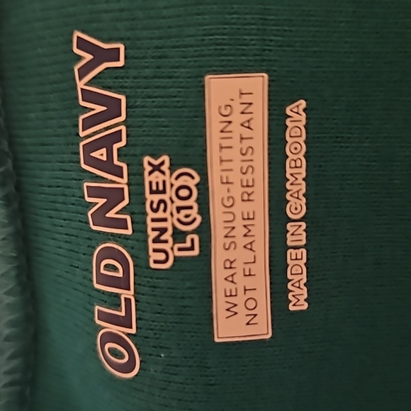 Old Navy pajamas set large (10) boys, green & white, homebody on the front, NWT - Picture 3 of 4